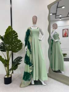 ชุดออกแบบที่สวยงามและ dupatta กับงานลูกไม้ - Product Image 5