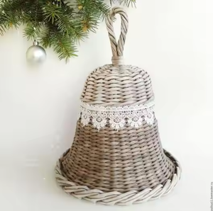 Campanas de Navidad de ratán hechas a mano, decoración rústica de Noel, adornos de árbol de Navidad ecológicos para la decoración del Festival de la fiesta en casa - Product Image 5