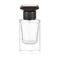 Emballage cosmétique de parfum de luxe écologique, flacon de parfum en verre vide carré, 30 ml, 50 ml, 100 ml