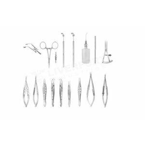 Juego de Instrumentos Quirúrgicos Oftálmicos Manuales de Acero Inoxidable de Alta Calidad, 17 Piezas, para Cirugía de Estrabismo, Reutilizables - Product Image 1
