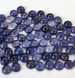 หินไอโอไลต์ธรรมชาติทรงกลม5มม. หลังแบน-หินกลม iolite คุณภาพสูง - Product Image 2