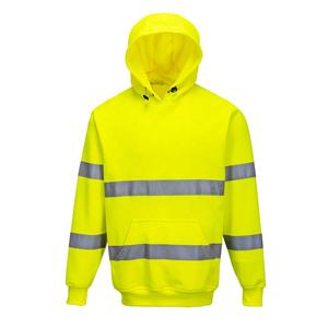Sudadera de Alta Visibilidad con Capucha, Ligera, Fluorescente, Amarillo Neón, Resistente al Agua, Certificada CE, Uniforme de Trabajo de Clase 2, Marca Privada - Product Image 1