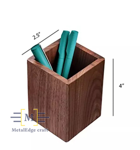 Conception Unique en bois fournitures de bureau à domicile organisateurs de bureau porte-stylos avec trois compartiments personnalisation taille personnalisée - Product Image 2