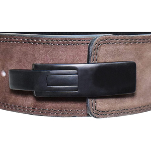 เข็มขัดหนังกลับแบบมีหัวเข็มขัด  รองรับหลังอย่างแข็งแรง สำหรับยกน้ำหนัก สควอท เดดลิฟท์ เข็มขัดออกกำลังกายสำหรับผู้ชาย  โรงงาน OEM ขายส่ง - Product Image 4