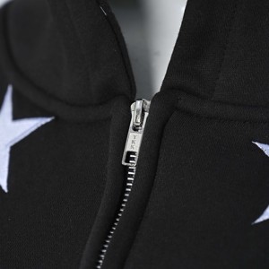 เสื้อฮู้ดพิมพ์ลายแบบซิปเต็มตัวสั่งพิมพ์ลายได้เสื้อฮู้ดมีซิปหน้าแขนยาวพิมพ์ลายเทอร์รี่3D พัฟ - Product Image 2