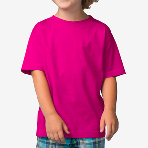 T-shirt Homme Oversize Couleur Rose Vif Basique Printemps Créez Votre Propre Design Logo Avant Col Rond Manches Courtes 100% Coton Biologique - Product Image 1