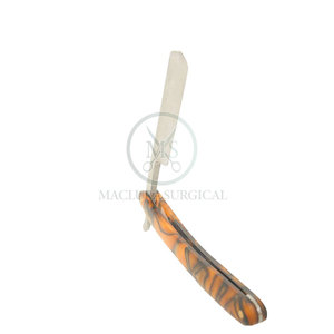 Heavy Grip Barber Razor Cuerpo de acero inoxidable para Barba y cuello Línea Trim Premium Maquinilla de afeitar plegable - Product Image 3