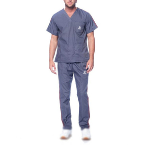 Nouveau Style Hôpital À La Mode Logo Personnalisé Hommes Scrubs Ensembles À Manches Courtes Col Montant Uniforme Scrub Uniformes Ensembles - Product Image 1