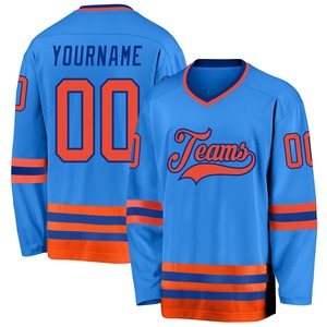 Uniforme de hockey sobre hielo con logo personalizado impreso, jersey sublimado para equipo, conjunto de calcetines a juego, ropa de hockey sobre hielo de malla transpirable - Product Image 5