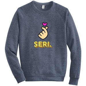 Sweat-shirts à capuche pour femmes en tissu d'hiver 350 g/m² en gros, pulls à col rond à manches longues avec logo personnalisé, sweats courts - Product Image 2