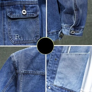 Chaqueta vaquera de diseño penal personalizada para hombre Chaquetas vaqueras de algodón Premium para hombre Chaquetas lavadas transpirables con estilo para hombre - Product Image 2