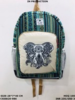 Sac à dos en bambou rayé bohème HIMALAYAN NEARP, léger, souple, avec bretelles, pour toutes les saisons, usage quotidien