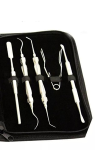Kit complet d'instruments dentaires vétérinaires en acier inoxydable de qualité supérieure pour lapins et rongeurs, 9 pièces, pochette noire, ISO 13485 - Product Image 5