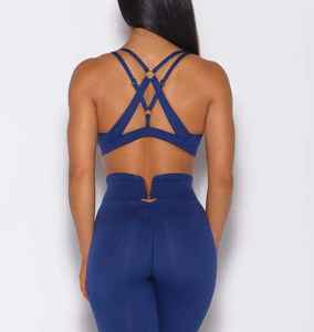 Conjunto de yoga elegante para mujer de primera calidad, conjunto de dos piezas, Sujetador deportivo y pantalones de yoga, ropa de gimnasio transpirable - Product Image 6