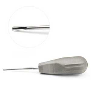 Élévateur dentaire droit manuel en acier inoxydable, instrument d'élévation des racines dentaires avec poignée ergonomique pour la chirurgie buccale - Product Image 5