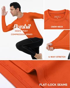 เสื้อรัดรูปแขนยาวสำหรับผู้หญิงผู้ชายผ้าแห้งเร็วพิมพ์ลายได้ตามต้องการ - Product Image 2