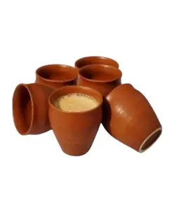 Tazze di Terracotta tazza da tè/tazze usa e getta in vetro da tè/prodotto in argilla naturale tazze di argilla al forno Terracotta argilla artigianale tazza da caffè tazza