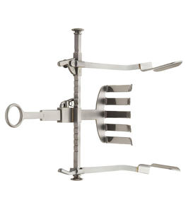 Retractor Manual Naunton Morgan, instrumento quirúrgico de acero inoxidable alemán certificado ISO CE con hoja central, cuchillas laterales fijas - Product Image 3