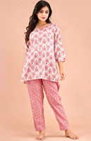 Impresionante Kurti de Diseño para Mujer, Hecho a Mano, Elegante, 100% Algodón Estampado, con Botones, Antiarrugas, Lavable y Transpirable