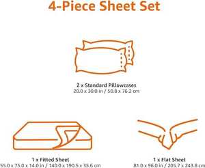 Juego de sábanas de 4 piezas con bolsillos Hotel y Hospital Uso diario Sábana de calidad premium - Product Image 6