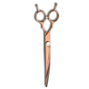 กรรไกรตัดผมกรรไกรตัดขนแบบใบมีดโค้งปรับได้คู่พักนิ้วมือสุนัขตัดผม - Product Image 5