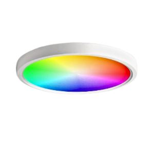 ไฟเพดาน LED RGBCW 24W ดีไซน์ทันสมัย แสงสีขาว 2700K-6000K ปรับได้ เหมาะสำหรับพื้นที่พักผ่อน วัสดุ PC+PS แบบฝัง CRI - Product Image 1