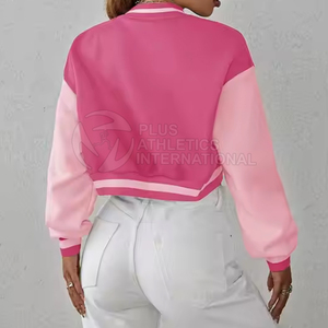 Vêtements décontractés Confortable Crop Top Letterman Vestes Pour Femmes Nouveau Meilleur Design Crop Top Letterman Vestes Pour Vente En Ligne - Product Image 5