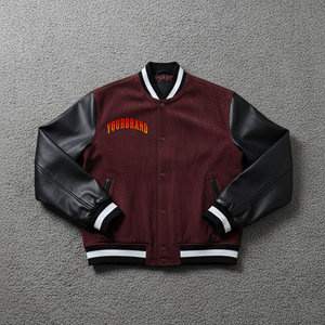 Veste universitaire de baseball à manches en cuir lourd coupe ample la plus vendue pour homme veste de baseball chaude pour l'hiver - Product Image 5