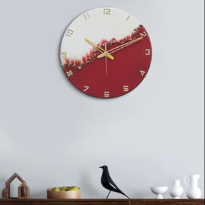 Luxury Handmade Resin Ocean Theme Modern Waterproof Oversized Mechanical Battery Powered Night Light Wedding Home Wall Clock - Product Image 1