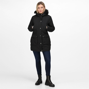 Women's Winter <b>Parka</b> Windproof <b>Waterproof</b> Long Hooded Windbreaker <b>Jacket</b> Faux Fur Trim Thick Outdoor Warm Coat Wholesale - Product Image 3