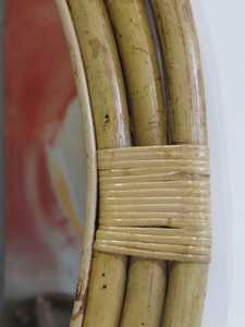 Best Collection Bamboo Rattan <b>Mirrors</b> Frame Light Wall Salon <b>Mirror</b> Customize Package Bedroom Furniture - Product Image 3