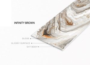 Infinity Brown 600x1200mm Azulejos de suelo de porcelana interior moderno Alto brillo Pulido Textura sólida Habitación Resistente al desgaste - Product Image 2