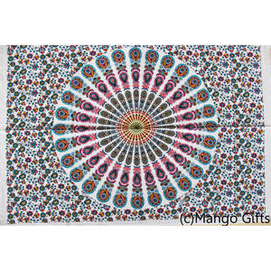 Lote al por mayor de tapices tie-dye bohemios hippie para colgar en la pared, decoración abstracta de algodón, póster navideño para exteriores y dormitorios con cuerda - Product Image 5