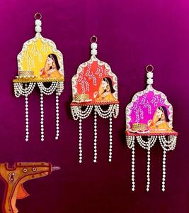 Colgante estilo Rajasthani Bani Thani, colgantes Rajasthani, decoración Haldi Mehendi Dholki, decoración de boda paquistaní, decoración Dholki - Product Image 1