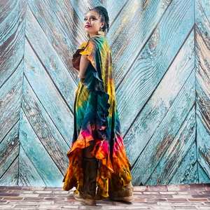 Robe personnalisée de haute qualité imprimée à manches courtes Maxi pour femmes Vêtements de haute qualité pour femmes Vêtements personnalisés - Product Image 6