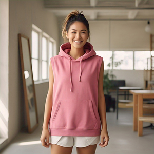 Sudadera con capucha sin mangas para mujer, ropa deportiva para entrenamiento, capucha, Top para mujer, ropa para correr de invierno, Sudadera con capucha sin mangas para mujer - Product Image 6