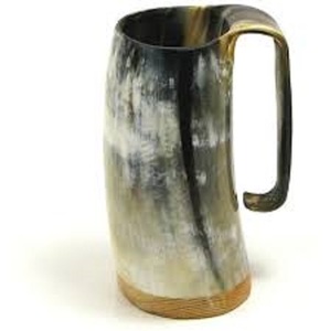 Deluxe horn <b>mug</b> made for long sessions of storytelling fantasy role playing or historical reenactments with friends - Product Image 3