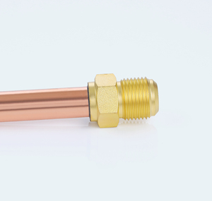 Raccord de condenseur en laiton 5/8, tube en cuivre 8 cm 23G 7/8 - 14 SAE 45 Flare 1050PSI, raccord de réfrigérant AC brasé, Inde - Product Image 1