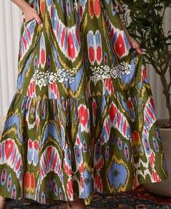 Vestidos Largos Musulmanes Elegantes con Mangas Abullonadas y Estampado de Diseño, Nuevos Vestidos de Primavera para Mujer, Estilo Bohemio Vintage, el Mejor Vestido - Product Image 6