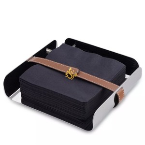 Porte-serviettes de mariage Design fantastique Meilleure qualité Taille personnalisée Couleur argent Fête Utilisation Porte-serviettes en tissu Prix bon marché - Product Image 1