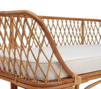 Nouveau canapé-lit en rotin trois places au design moderne pour appartement et villa, fait main, ventes en promotion