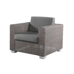 โซฟาหวายสำหรับรับประทานอาหารในสวนกลางแจ้งแบบหนึ่งที่นั่งพร้อมเบาะรองนั่งเป็นมิตรกับสิ่งแวดล้อมเฟอร์นิเจอร์ทนทาน - Product Image 5