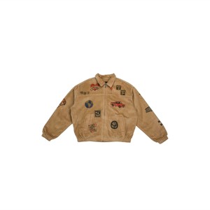 Veste en velours côtelé vintage élégante pour hommes avec broderie florale unique tenues décontractées Boho et vêtements à la mode - Product Image 1