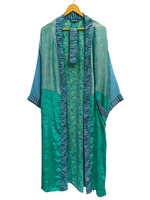Robe de luxe en soie patchwork Kimono Robe Bikini Cover Up Night Wear Robe longue, Kimono sari indien vintage en soie recyclée fait à la main,
