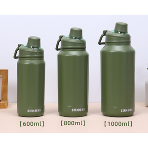 Botella de agua SilverJet de acero inoxidable con aislamiento al vacío de 600, 800 y 1000 ml con tapa para coche, hogar, oficina, regalo. - Product Image 5