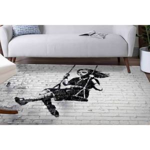 Tapis Banksy Fille sur balançoire, Tapis Fille sur balançoire, Tapis Banksy, Tapis à motif peinture, Tapis doux non tissé - Product Image 3