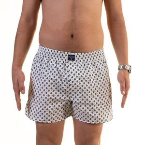 Gran oferta de bóxer de algodón para hombre, bañadores sueltos a rayas a cuadros para hombre, Bóxer tejido con cintura elástica, pantalones cortos hechos en ist - Product Image 6