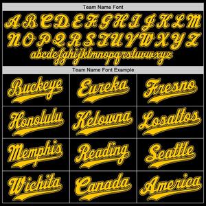 Or noir personnalisé-Maillot de baseball authentique noir - Product Image 5