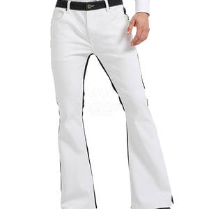 Pantalons pour hommes de qualité supérieure, décontractés, lavés, couleur unie, best-seller, prix bas, pantalons pattes d'éléphant pour adultes - Product Image 6