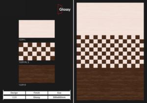 Carreaux muraux en céramique modernes 300x600mm pour salle de bain et cuisine, finition brillante, mate, effet sucre, design mural intérieur luxueux - Product Image 3